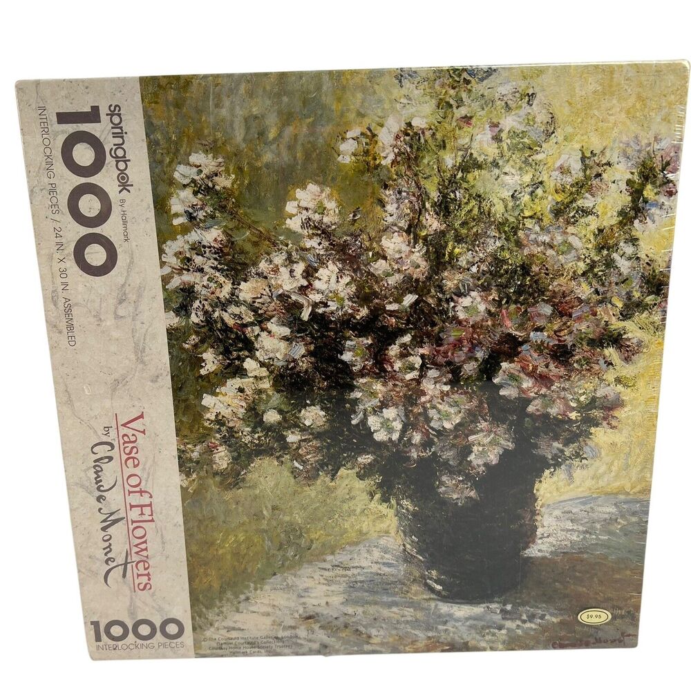 Springbok Puzzle 1000 Vase of Flowers Claude Monet New In Box‎ Sealed